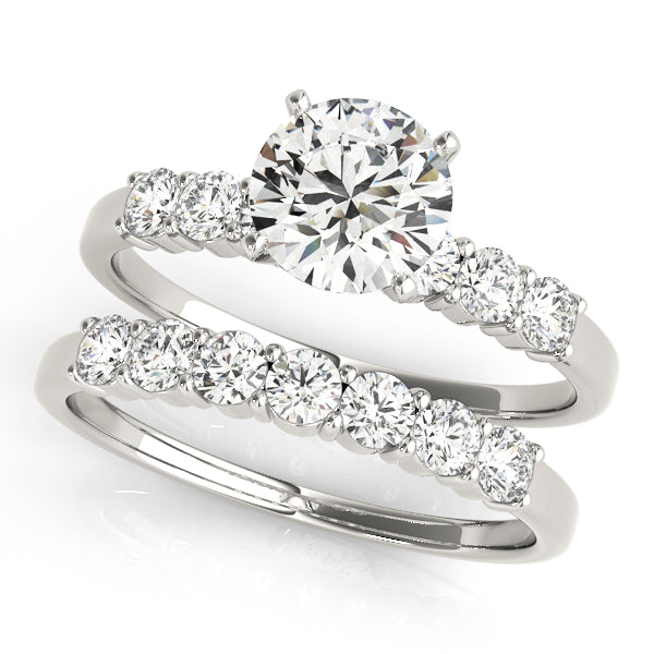 Single Row Shared Prong Engagement Rings
