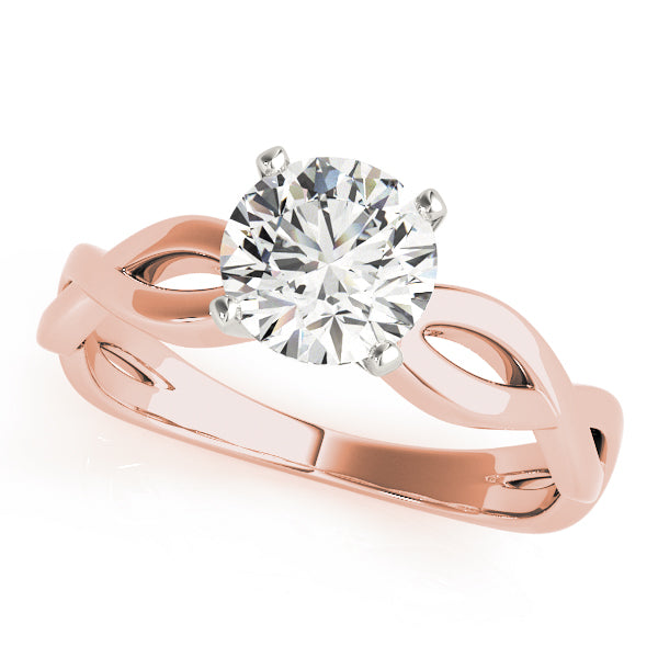Twisted Shank Solitaire Engagement Ring