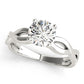 Twisted Shank Solitaire Engagement Ring