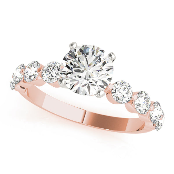 Single Row Prong Engagement Ring