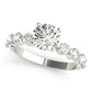 Single Row Prong Engagement Ring