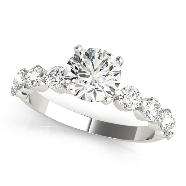 Single Row Prong Engagement Ring