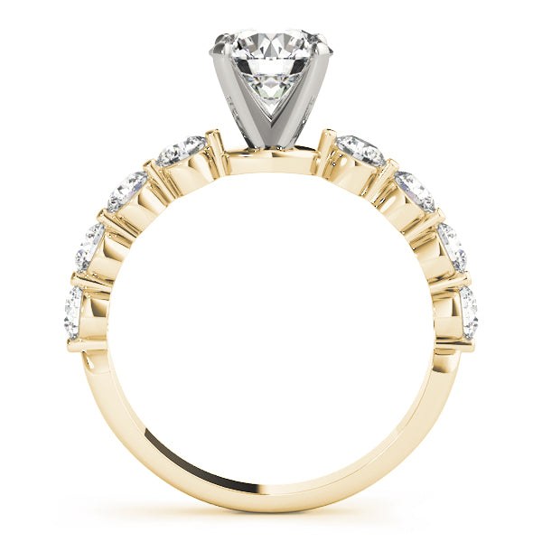 Single Row Prong Engagement Ring