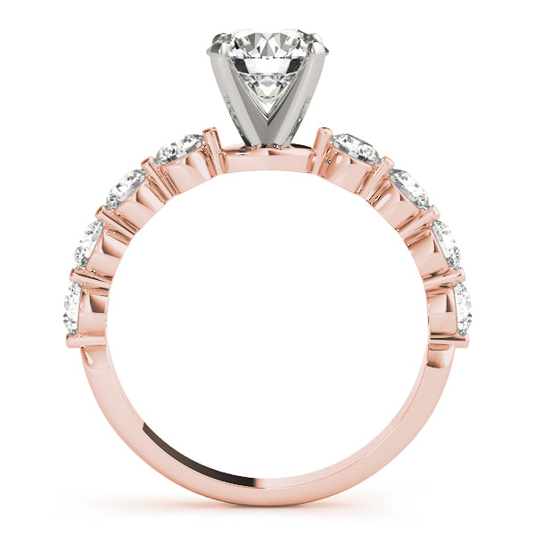 Single Row Prong Engagement Ring