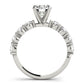 Single Row Prong Engagement Ring