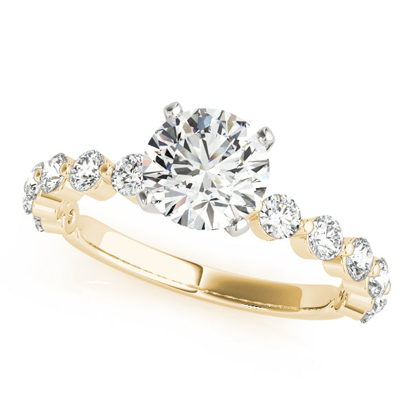 Single Shared Prong Engagement Ring