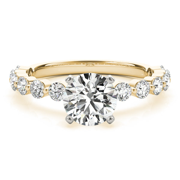 Single Shared Prong Engagement Ring