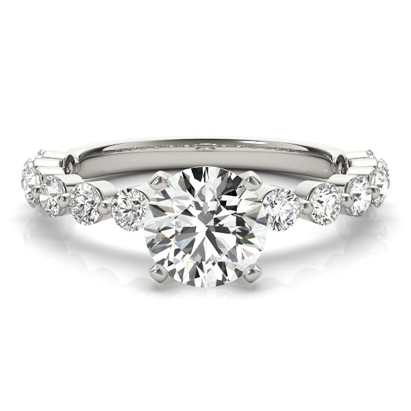Single Shared Prong Engagement Ring