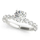 Single Shared Prong Engagement Ring