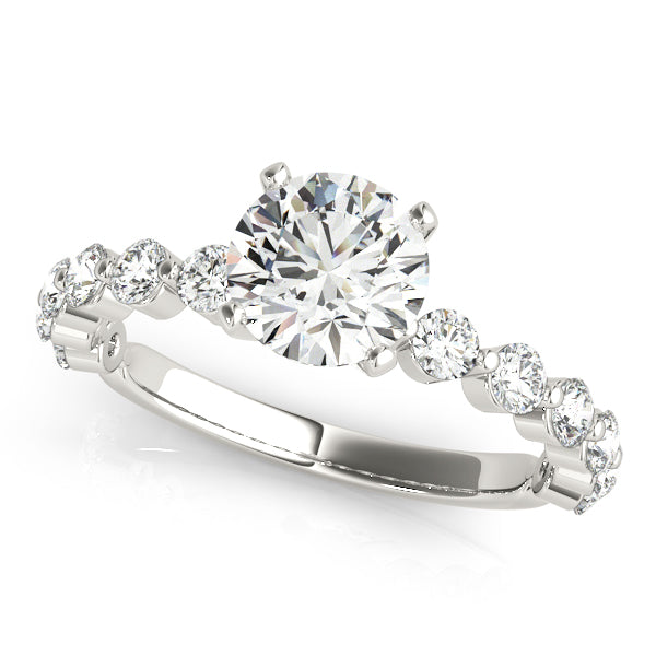 Single Shared Prong Engagement Ring