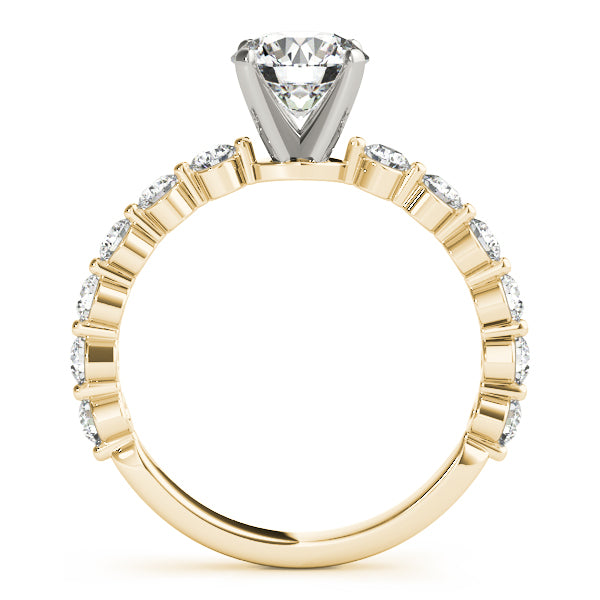 Single Shared Prong Engagement Ring