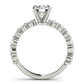 Single Shared Prong Engagement Ring