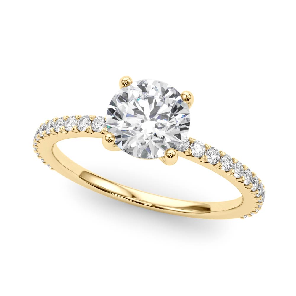 Single Row Round Engagement Ring