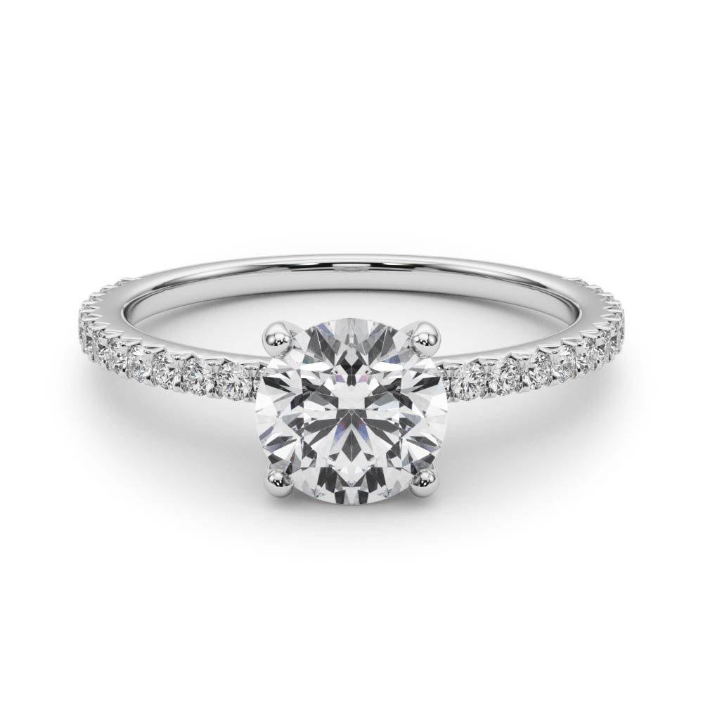 Single Row Round Engagement Ring
