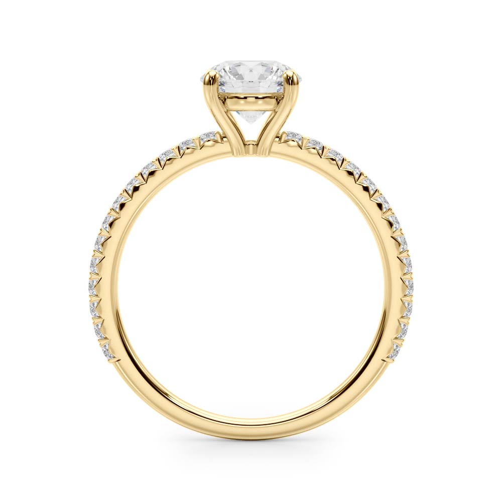 Single Row Round Engagement Ring