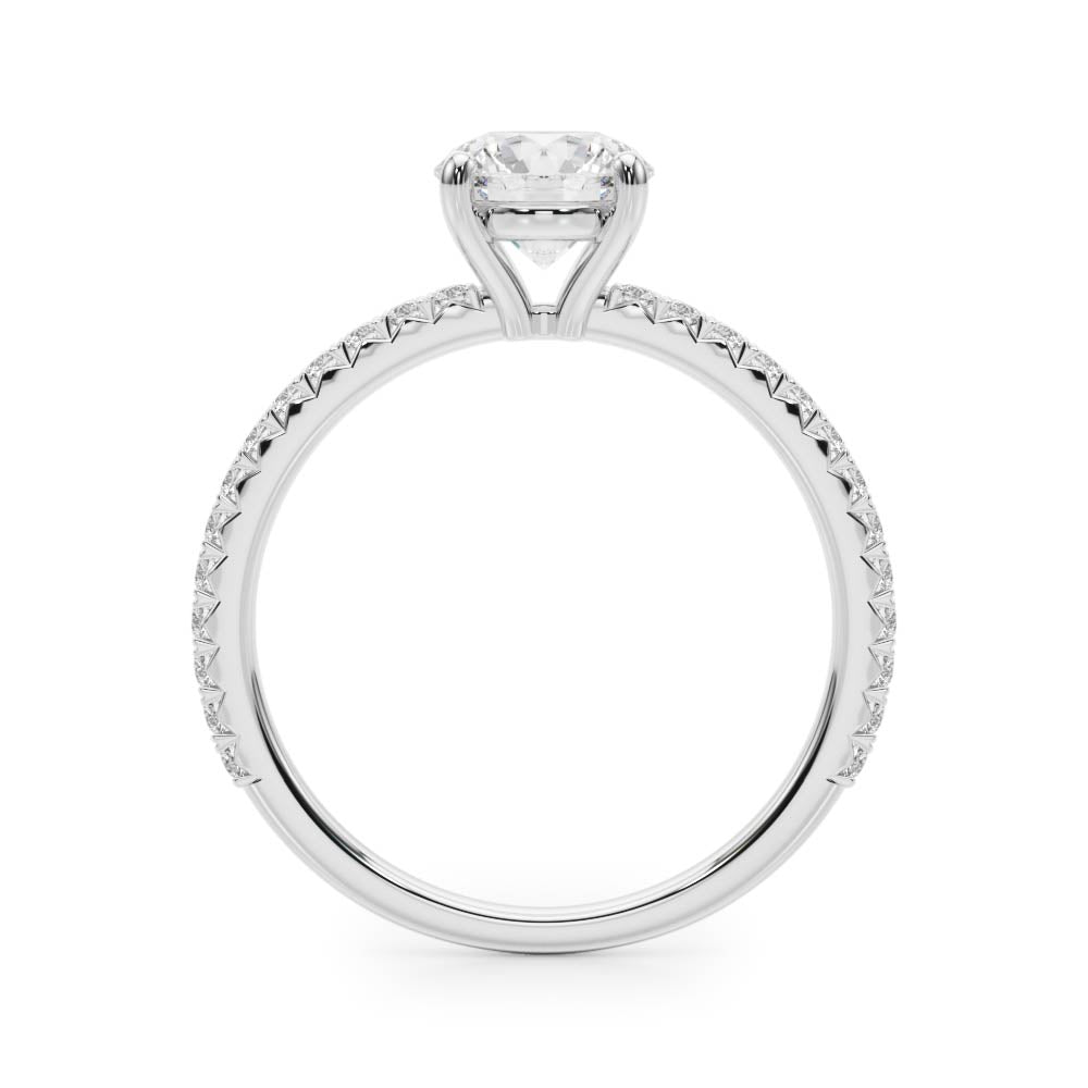 Single Row Round Engagement Ring