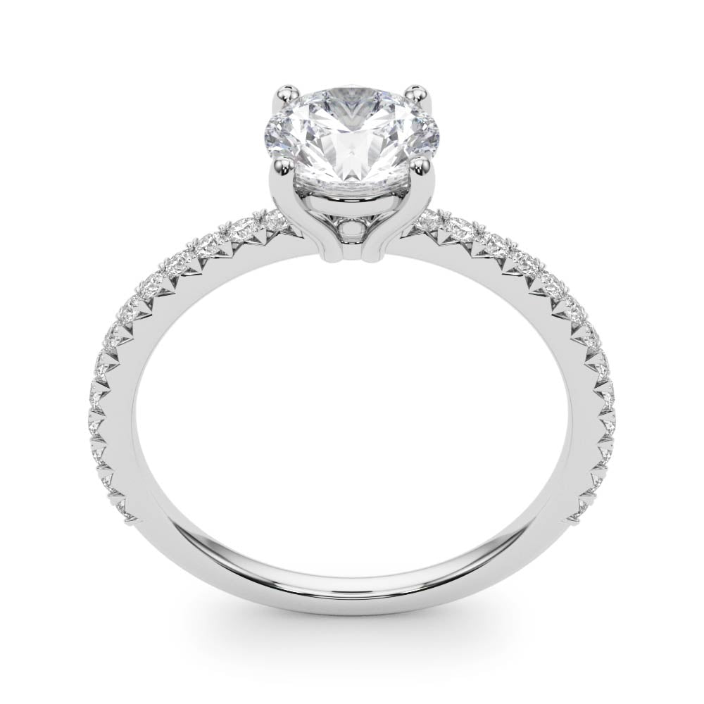Single Row Round Engagement Ring