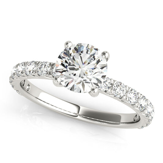 French Cut Solitaire Engagement Ring