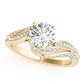 Bypass Swirled Round Engagement Ring