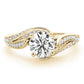 Bypass Swirled Round Engagement Ring