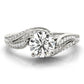 Bypass Swirled Round Engagement Ring