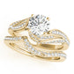 Bypass Swirled Round Engagement Ring