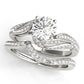 Bypass Swirled Round Engagement Ring
