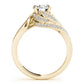 Bypass Swirled Round Engagement Ring