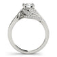 Bypass Swirled Round Engagement Ring