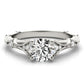 Vintage Hidden Halo Cluster Sides Engagement Ring