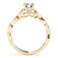 ENGAGEMENT RING WITH TWISTED SHANK