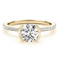 Accented Round Half Bezel Engagement Ring