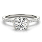 Accented Round Half Bezel Engagement Ring