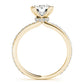 Accented Round Half Bezel Engagement Ring