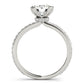 Accented Round Half Bezel Engagement Ring