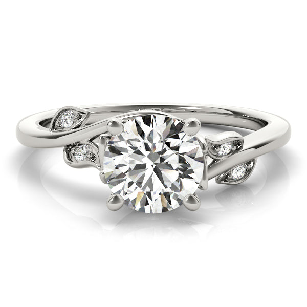 Floral Bypass Engagement Ring