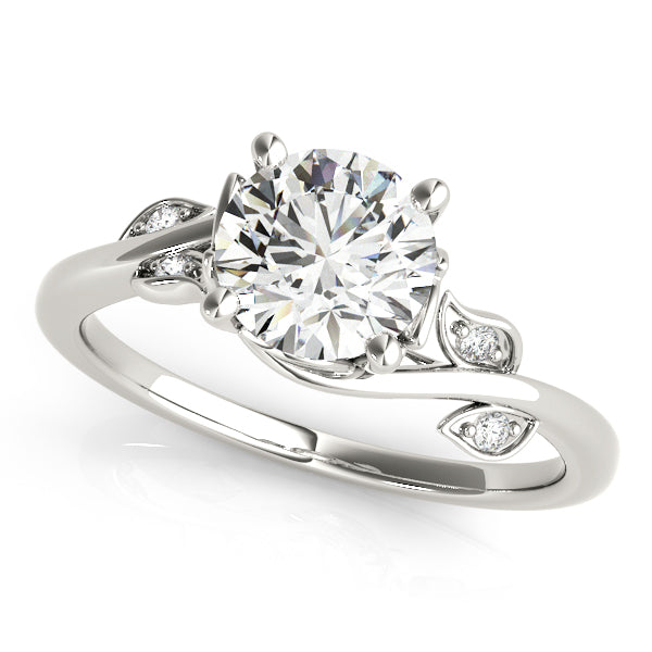 Floral Bypass Engagement Ring
