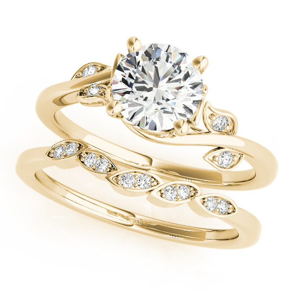 Floral Bypass Engagement Ring