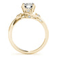 Floral Bypass Engagement Ring