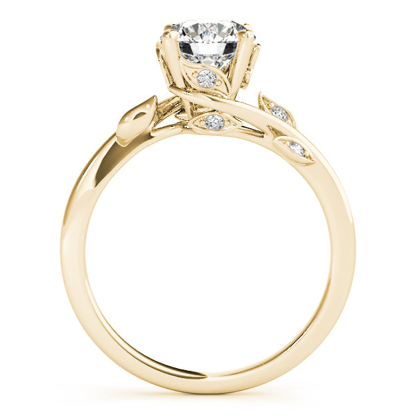 Floral Bypass Engagement Ring