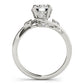 Floral Bypass Engagement Ring