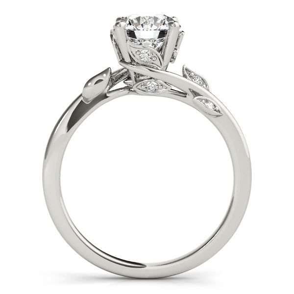Floral Bypass Engagement Ring