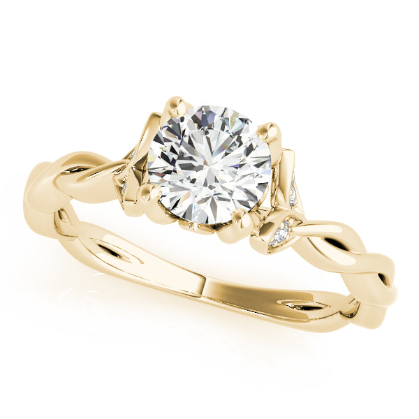 Round Twisting Engagement Ring