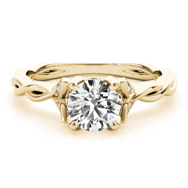 Round Twisting Engagement Ring