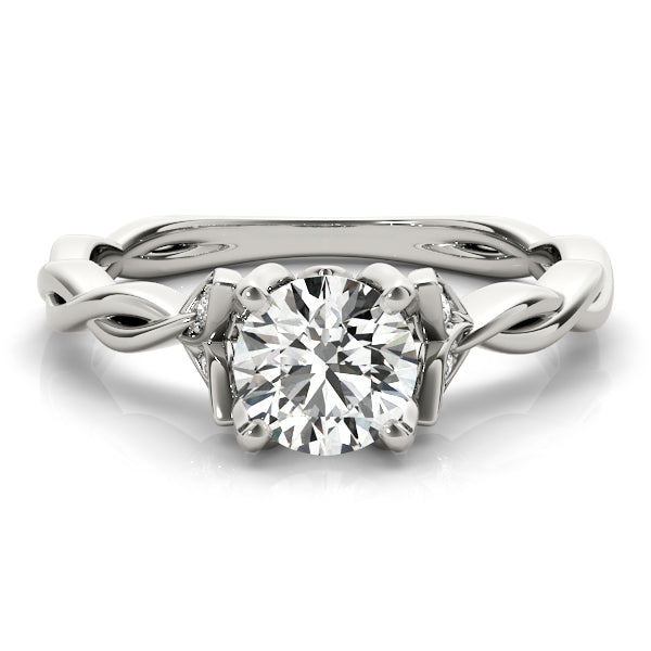 Round Twisting Engagement Ring