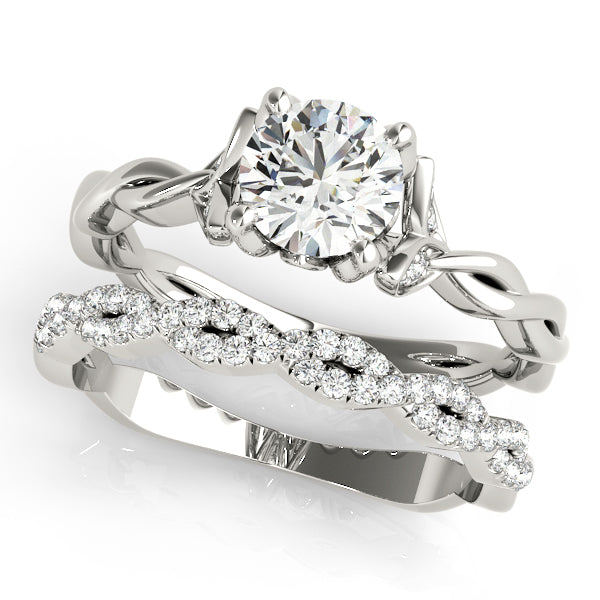 Round Twisting Engagement Ring