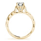 Round Twisting Engagement Ring
