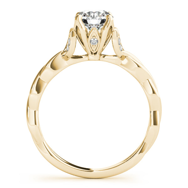 Round Twisting Engagement Ring
