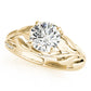 Nature Inspired Floral Leaves Engagement Ring