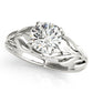 Nature Inspired Floral Leaves Engagement Ring